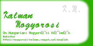 kalman mogyorosi business card