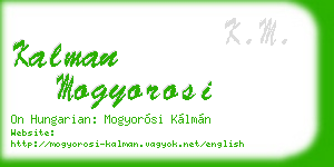 kalman mogyorosi business card